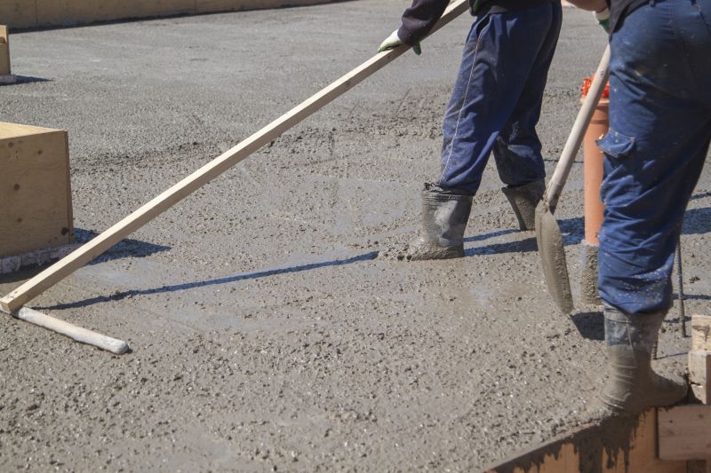 Concrete leveling experts at work